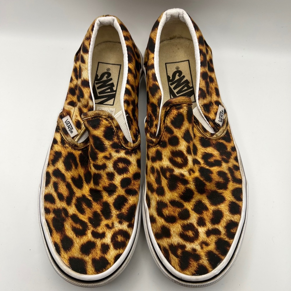 Vans Classic Slip On Animal Print Sneakers Women's 6 Men's 4.5